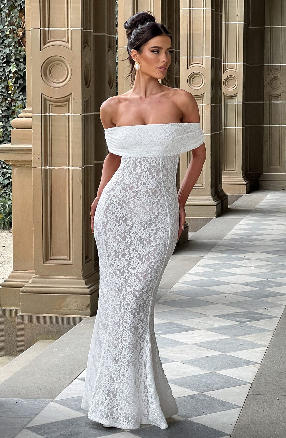 Stephanie Maxi Dress - Ivory - Napalia