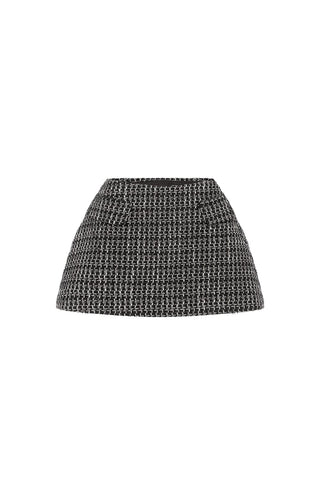 Tabitha Mini Skirt - Black/White - Napalia