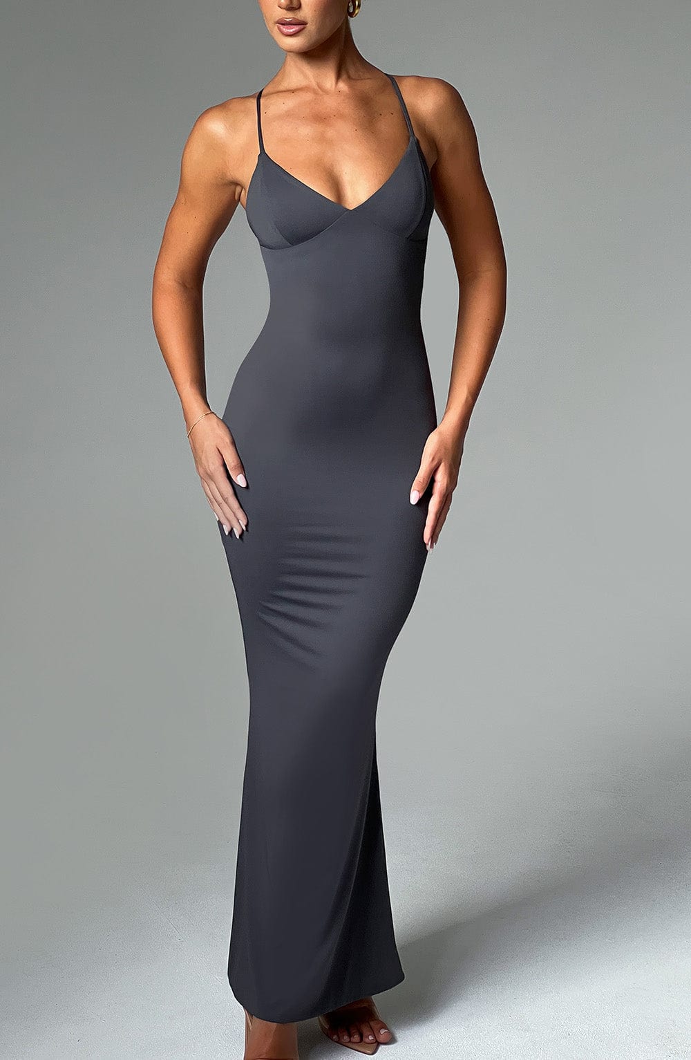 Zelda Maxi Dress - Charcoal - Napalia